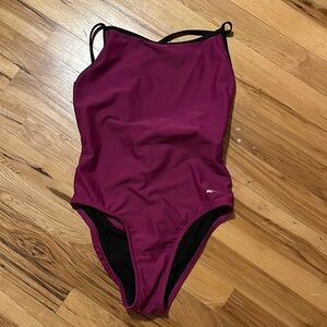 Women's Burgundy One-Piece Swimsuit